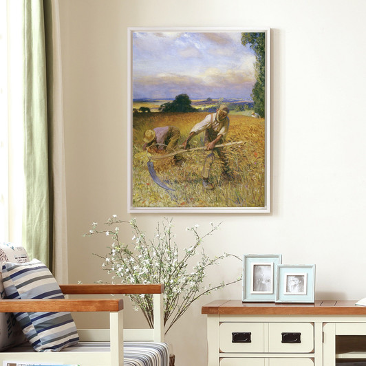 George Clausen,The Old Reaper, 1909,large wall art,framed wall art,canvas wall art,large canvas,M5780