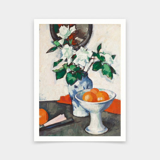 Samuel Peploe,white Roses,art prints,Vintage art,canvas wall art,famous art prints,V6724