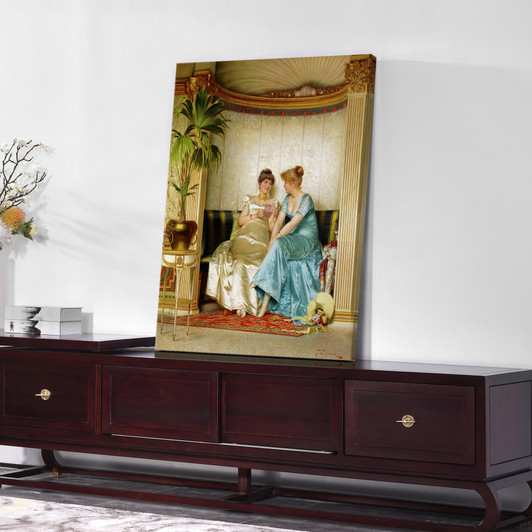 Frederic Soulacroix,Sharing Secrets, The Portrait of a Lady,large wall art,framed wall art,canvas wall art,large canvas,M5746