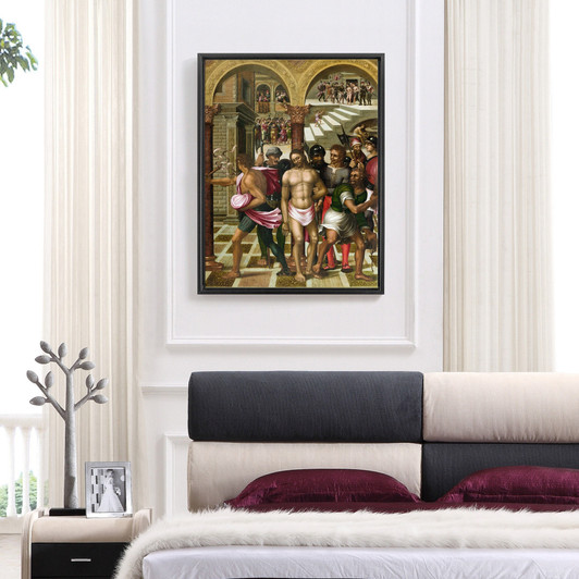 Fernando Llanos,Flagellation of Christ,large wall art,framed wall art,canvas wall art,large canvas,M5683