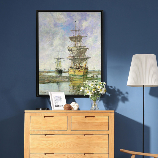 Eugene Louis Boudin,The Large Ship,large wall art,framed wall art,canvas wall art,large canvas,M5661