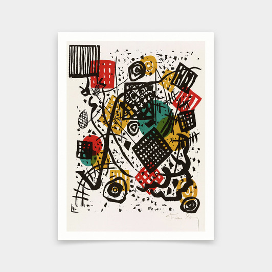 Wassily Kandinsky,Small Worlds V,art prints,Vintage art,canvas wall art,famous art prints,V6857