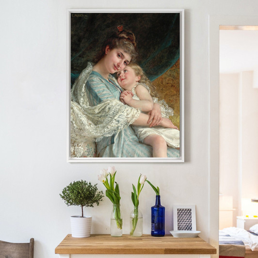 Emile Munier,A Tender Embrace, 19th century,large wall art,framed wall art,canvas wall art,large canvas,M5623