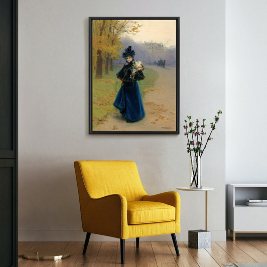 Daniel Hernandez,Woman in the Bois de Boulogne, 1885,large wall art,framed wall art,canvas wall art,large canvas,M5540