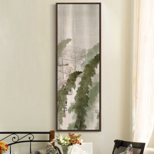 Yokoyama Taikan,Night Rain Over the Xiao and Xiang,Japanese landscape painting,Vertical Narrow Art,large wall art,framed wall art,canva,M854