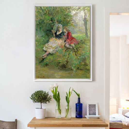 Daniel Hernandez,Lovers,Lovers by the river,large wall art,framed wall art,canvas wall art,large canvas,M5537