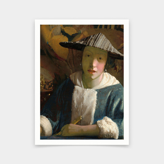 Johannes Vermeer,Girl with the Red Hat ,art prints,Vintage art,canvas wall art,famous art prints,q532