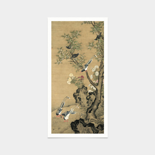 LV Ji,Sweet osmanthus and birds,Chinese Birds And Flowers prints,japanese print,art prints,Vintage art,canvas wall art,famous art,V7478