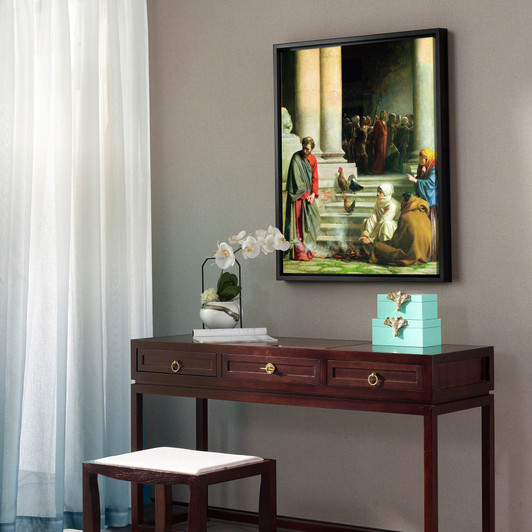 Carl Bloch,The Denial of Peter,large wall art,framed wall art,canvas wall art,large canvas,M5453