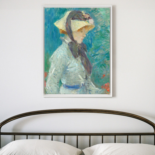 Berthe Morisot,Young Woman with a Straw Hat,large wall art,framed wall art,canvas wall art,large canvas,M5424