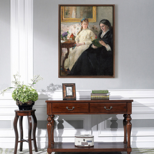Berthe Morisot,The Mother and Sister of the Artist,large wall art,framed wall art,canvas wall art,large canvas,M5415
