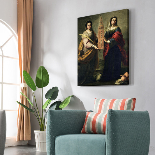 Bartolome Esteban Murillo,Saint Juste and Saint Rufine, 1666,large wall art,framed wall art,canvas wall art,large canvas,M5390