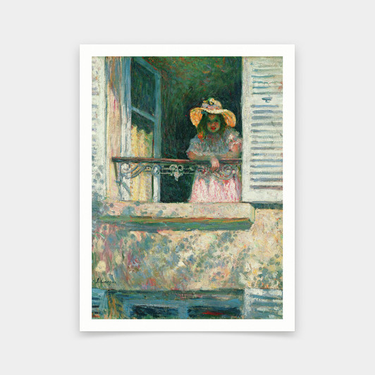 Henri Lebasque,Girl At The Window 1904,art prints,Vintage art,canvas wall art,famous art prints,2V219
