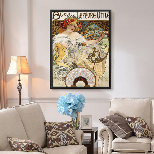 Alphonse Marie Mucha,Biscuits Lefevre-Utile,large wall art,framed wall art,canvas wall art,large canvas,M5287