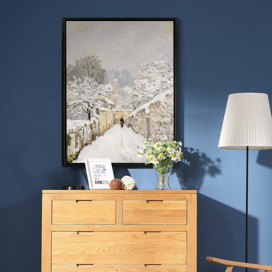 Alfred Sisley,Snow at Louveciennes,large wall art,framed wall art,canvas wall art,large canvas,M5267