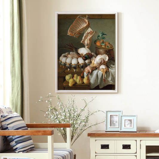 Alexandre François Desportes,Still Life with Dressed Game, Meat, and Fruit,large wall art,framed wall art,canvas wall art,large canvas,M5253