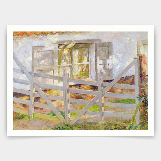 Emile Claus,The Gate,art prints,Vintage art,canvas wall art,famous art prints,V3633