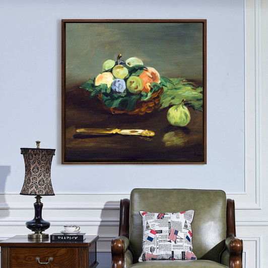 Édouard Manet, Basket of Fruit,Fruit still life,canvas print,canvas art,canvas wall art,large wall art,framed wall art,p2819