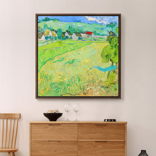 Vincent van Gogh, Les Vessenots in Auvers,Green field scenery,canvas print,canvas art,canvas wall art,large wall art,framed wall art,p2799