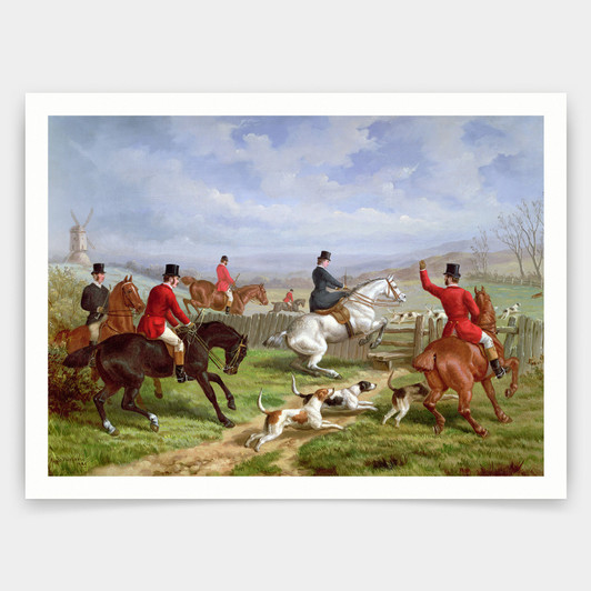 Edward Benjamin Herberte,Over the Fence,art prints,Vintage art,canvas wall art,famous art prints,V3577