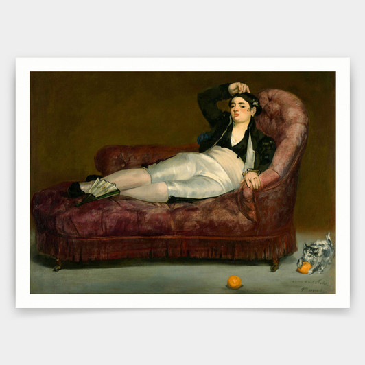 Edouard Manet,Reclining Young Woman in Spanish Costume,art prints,Vintage art,canvas wall art,famous art prints,V3560