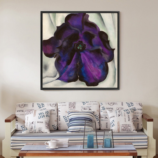 Georgia O'Keeffe,Purple Petunia,Purple flowers,canvas print,canvas art,canvas wall art,large wall art,framed wall art,p2686