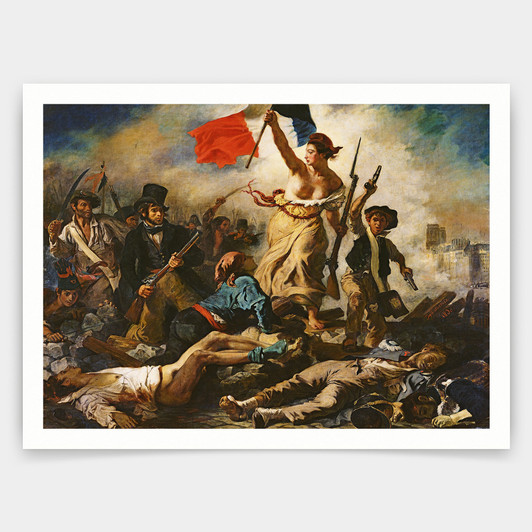 Ferdinand Victor Eugene Delacroix,Liberty Leading The People,art prints,Vintage art,canvas wall art,famous art prints,V3723