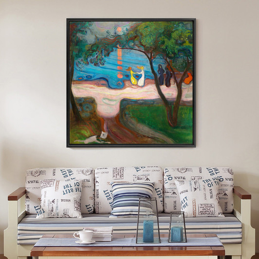 Edvard Munch,Dancing on a Shore,canvas print,canvas art,canvas wall art,large wall art,framed wall art,p2662
