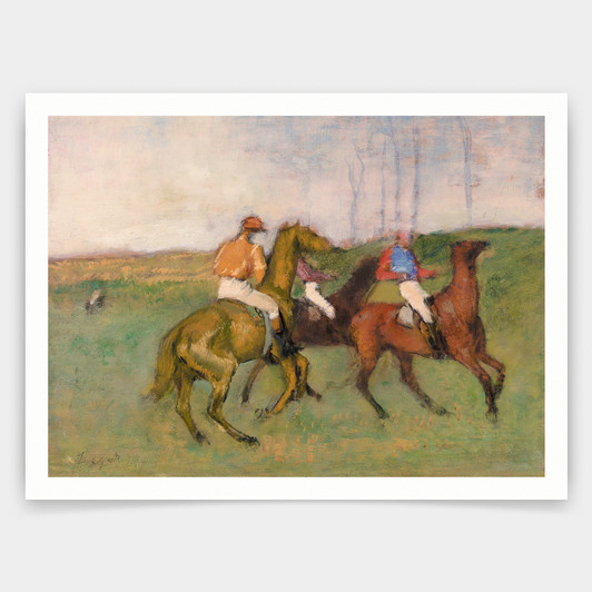 Edgar Degas,Jockeys and Race Horses,art prints,Vintage art,canvas wall art,famous art prints,V3526