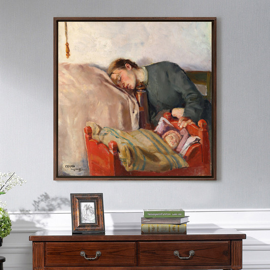 Christian Krohg,Mother and Child ,Resting mother,canvas print,canvas art,canvas wall art,large wall art,framed wall art,p2627