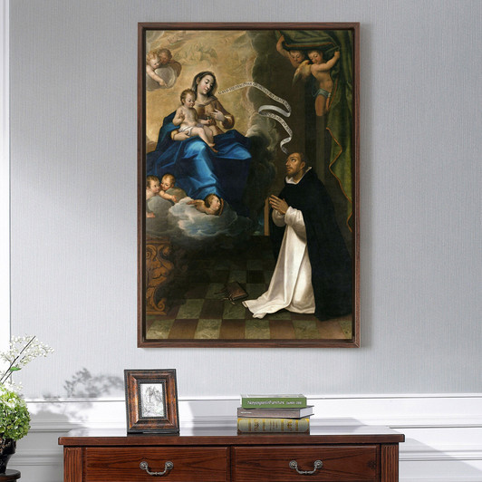 Pedro de Raxis,Apparition of the Virgin to Sain Jacinto from Polonia,canvas print,canvas art,canvas wall art,large wall art,framed art,p2552