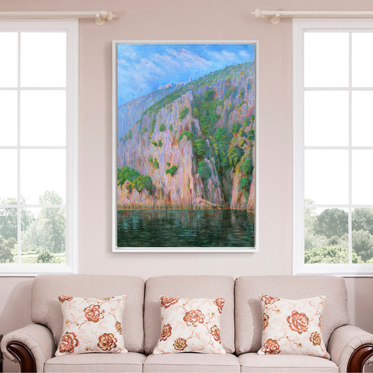 Seaside cliff scenery, seaside hilltop palace,canvas print,canvas art,canvas wall art,large wall art,framed wall art,p2548