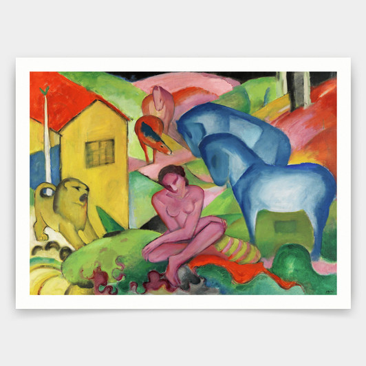 Franz Marc,Dream, 1912,art prints,Vintage art,canvas wall art,famous art prints,V3786