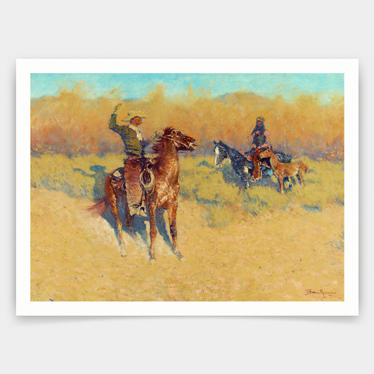 Frederic Remington,The Long-Horn Cattle Sign,art prints,Vintage art,canvas wall art,famous art prints,V3808