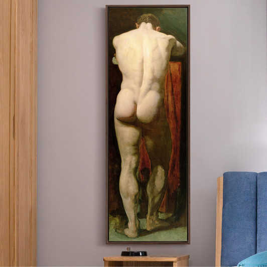William Etty,Standing Male Nude,Vertical Narrow Art,large wall art,framed wall art,canvas wall art,M798