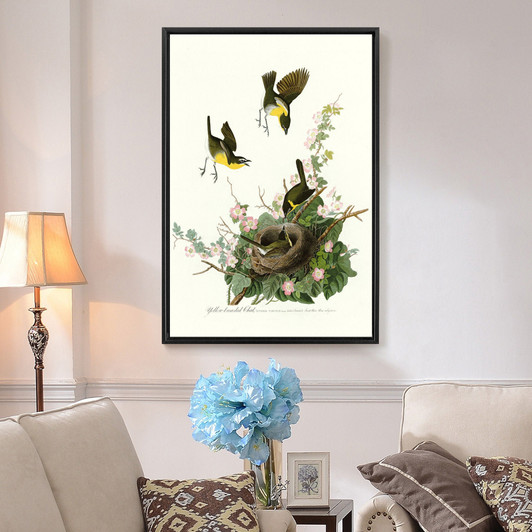 John James Audubon, Yellow breasted Chat,The Birds of America,canvas print,canvas art,canvas wall art,large wall art,framed wall art,p2503