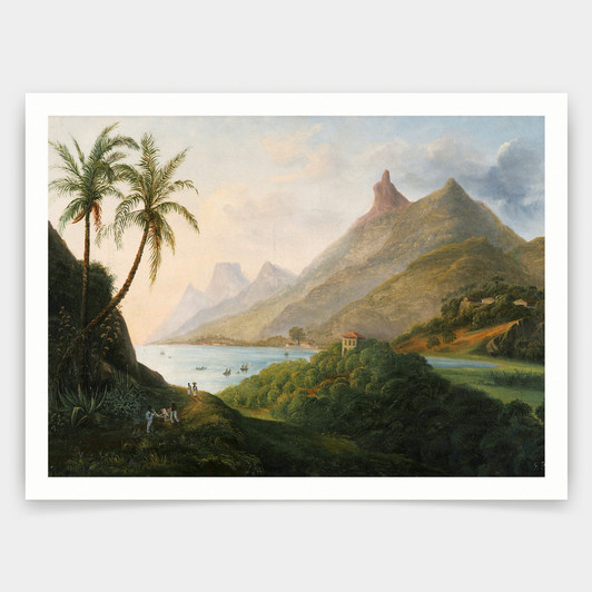 Gabriel Duperre,View of Rodrigo de Freitas Lagoon,art prints,Vintage art,canvas wall art,famous art prints,V3840