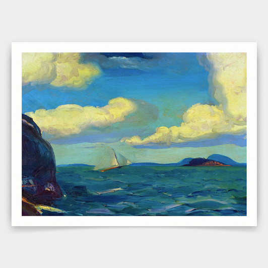 George Wesley Bellows,A Fresh Breeze, 1913,art prints,Vintage art,canvas wall art,famous art prints,V3905