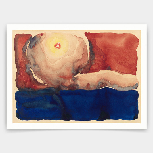 Georgia O'Keeffe,Evening Star No. VII, 1917,art prints,Vintage art,canvas wall art,famous art prints,V3925