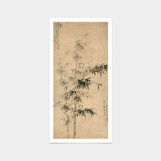 Wang Fu,Bamboo print,Chinese wall art,japanese print,art prints,Vintage art,canvas wall art,famous art prints,vertical narrow prints,V7560