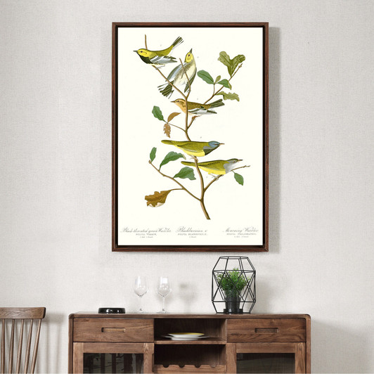 John James Audubon,Black throated green Warbler,Blackburnian,The Birds of America,canvas print,canvas art,canvas wall art,large art,p2375