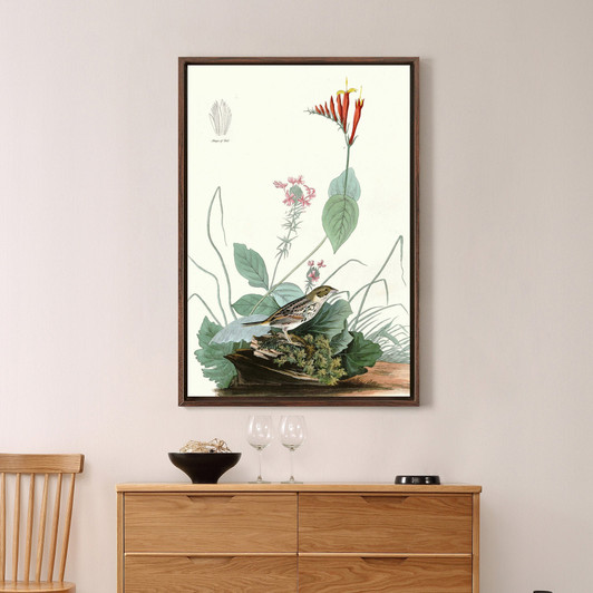 John James Audubon, Henslow's Bunting,The Birds of America,canvas print,canvas art,canvas wall art,large wall art,framed wall art,p2364