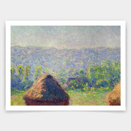 Claude Monet,The Haystacks,art prints,Vintage art,canvas wall art,famous art prints,V3460