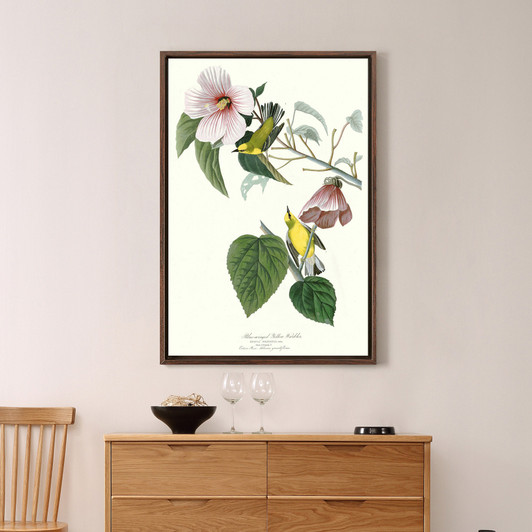 John James Audubon, Blue winged Yellow Warbler,The Birds of America,canvas print,canvas art,canvas wall art,large wall art,framed art,p2306