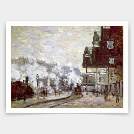 Claude Monet,Gare Saint-Lazare,art prints,Vintage art,canvas wall art,famous art prints,V3402