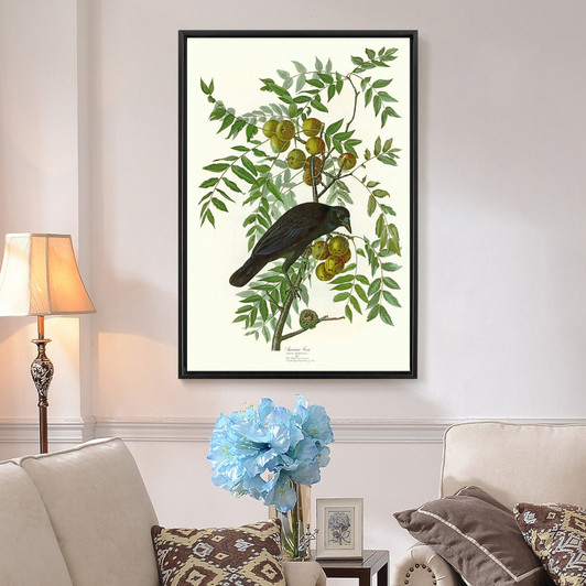 John James Audubon, American Crow,The Birds of America,canvas print,canvas art,canvas wall art,large wall art,framed wall art,p2263