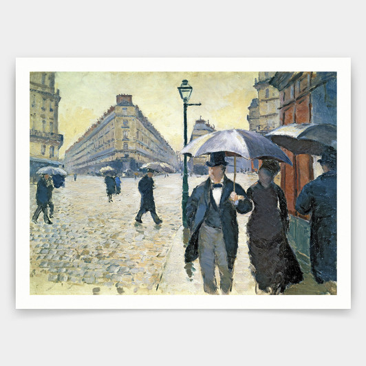 Gustave Caillebotte,Paris a Rainy Day,art prints,Vintage art,canvas wall art,famous art prints,V3980