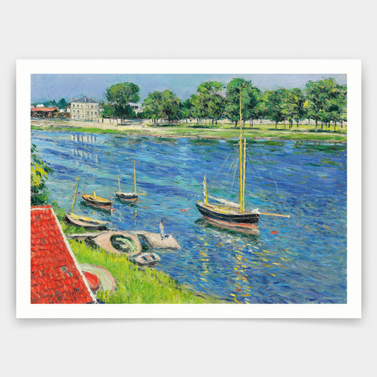 Gustave Caillebotte,The Seine at Argenteuil,art prints,Vintage art,canvas wall art,famous art prints,V3988