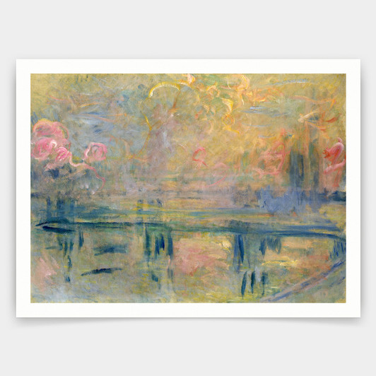Claude Monet,Charing Cross Bridge,art prints,Vintage art,canvas wall art,famous art prints,V3389