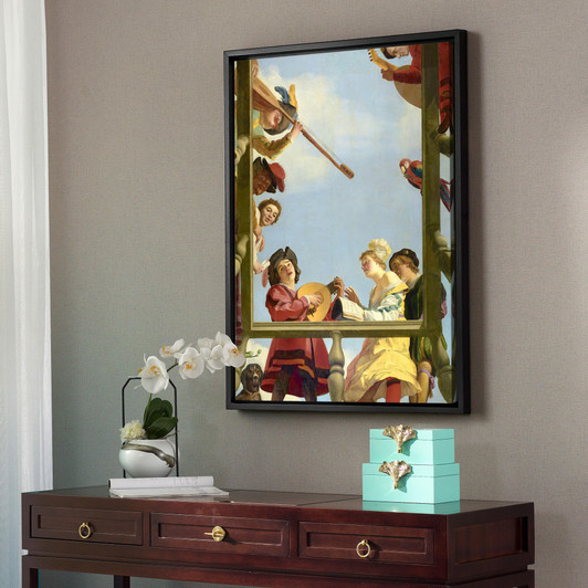Gerrit van Honthorst ,Musical Group on a Balcony,canvas print,canvas art,canvas wall art,large wall art,framed wall art,p2224